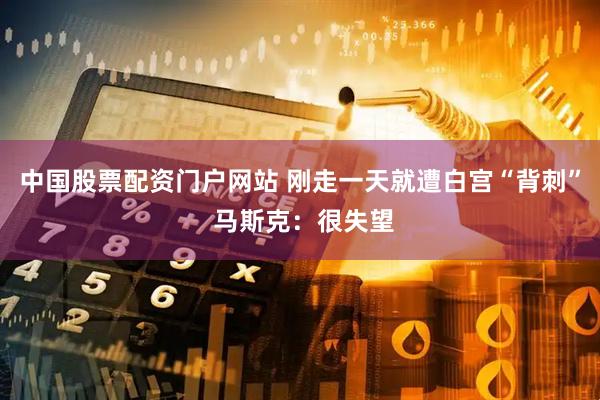 中国股票配资门户网站 刚走一天就遭白宫“背刺” 马斯克：很失望
